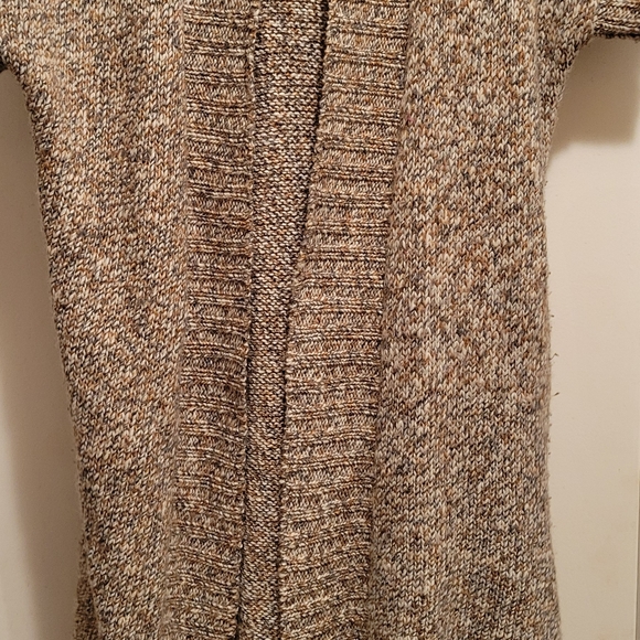 Susan Bristol  Brown and Cream Short Sleeve  Cardigan Sweater Size XL - Picture 8 of 12